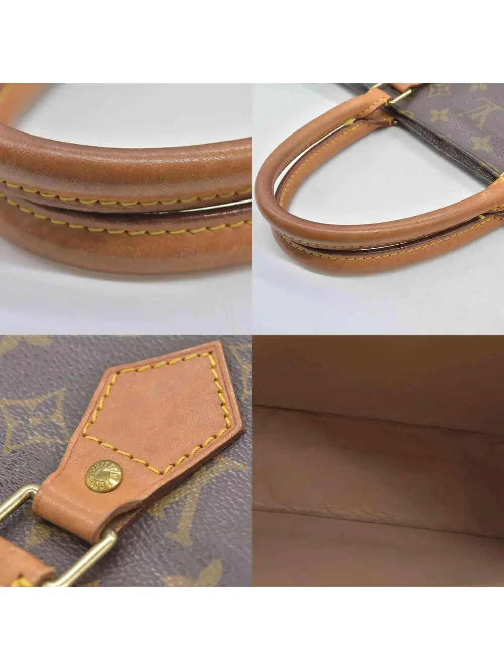 $1340 Louis Vuitton LV Hand Bag Sac Plat Brown Monogram